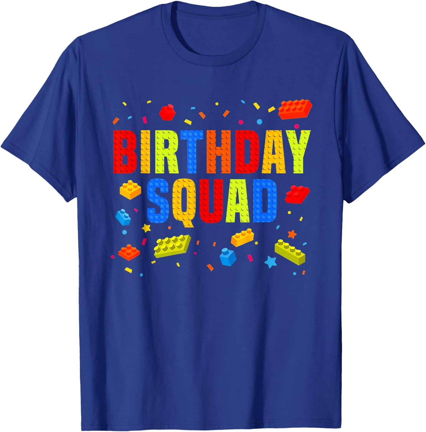 Brick Builder Funny Blocks Master Builder Birthday Squad T-Shirt - T-Shirt | Royal
