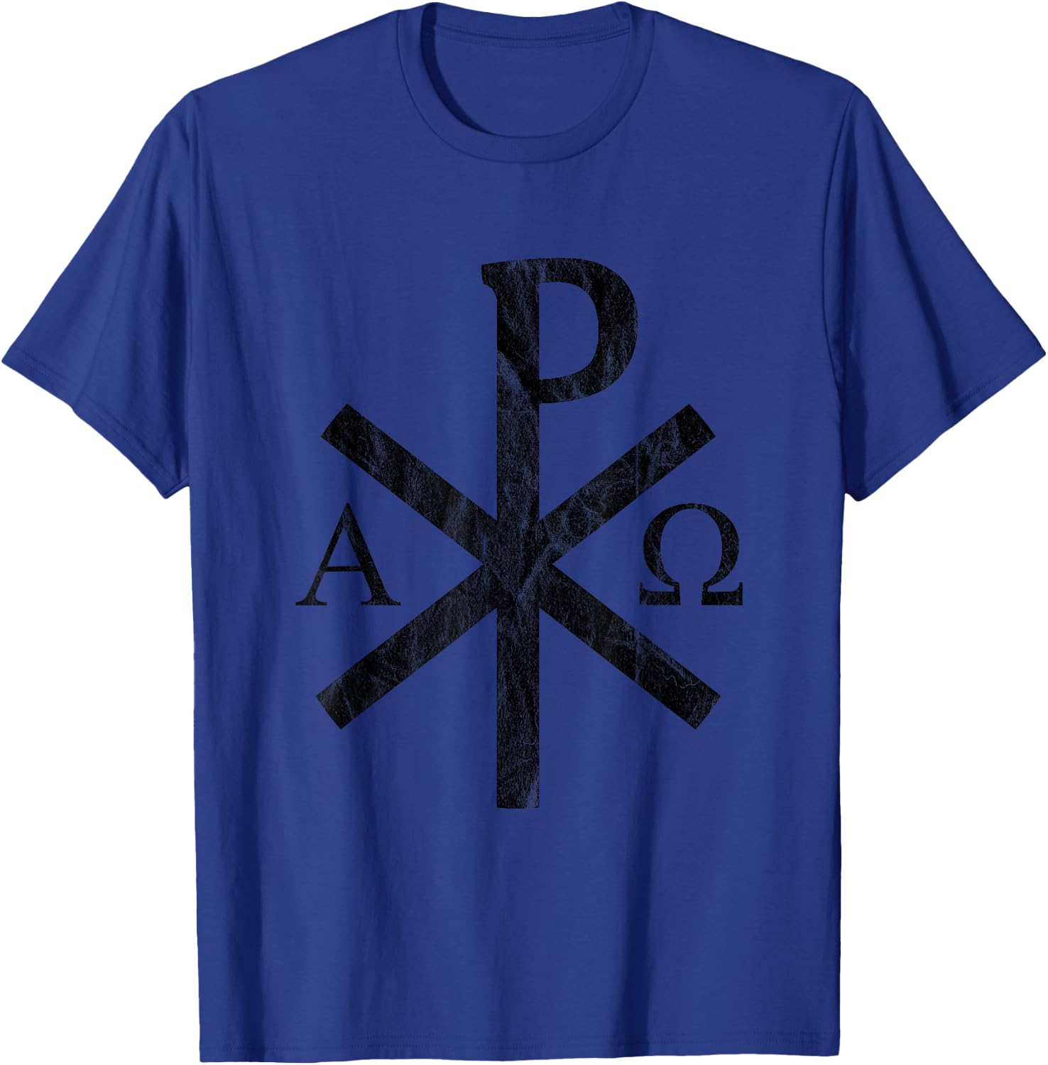 The Chi-Rho Cross - Jesus Christ Symbol - v2 vintage T-Shirt - T-Shirt | Royal