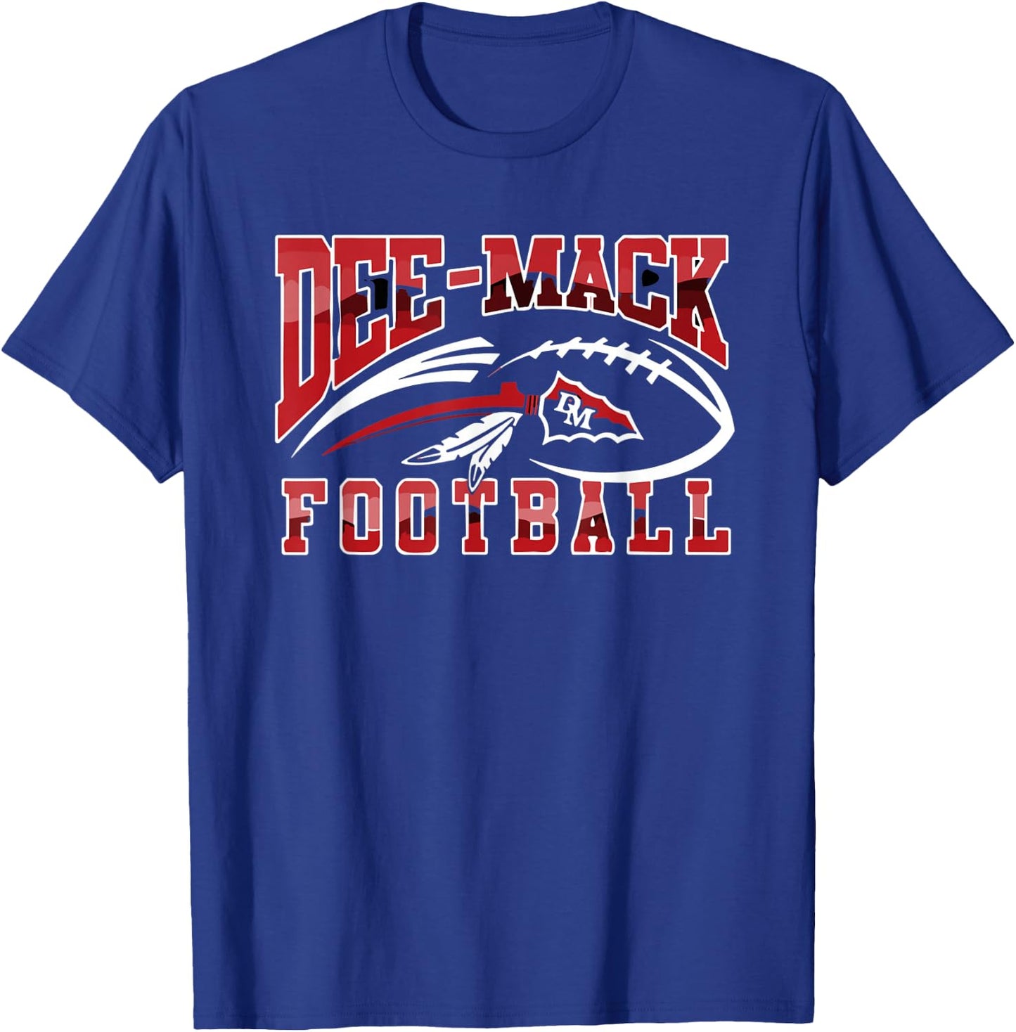 Dee-Mack Spear Football Logo T-Shirt - T-Shirt | Royal