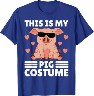 This Is My My Pig Costume Men Pig Stuff Funny Farmer Boy Pig T-Shirt - T-Shirt | Royal
