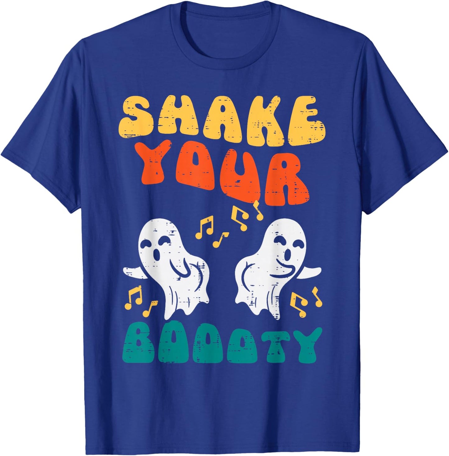 Shake Your Boooty Ghosts Groovy Retro Halloween Men Women T-Shirt - T-Shirt | Royal