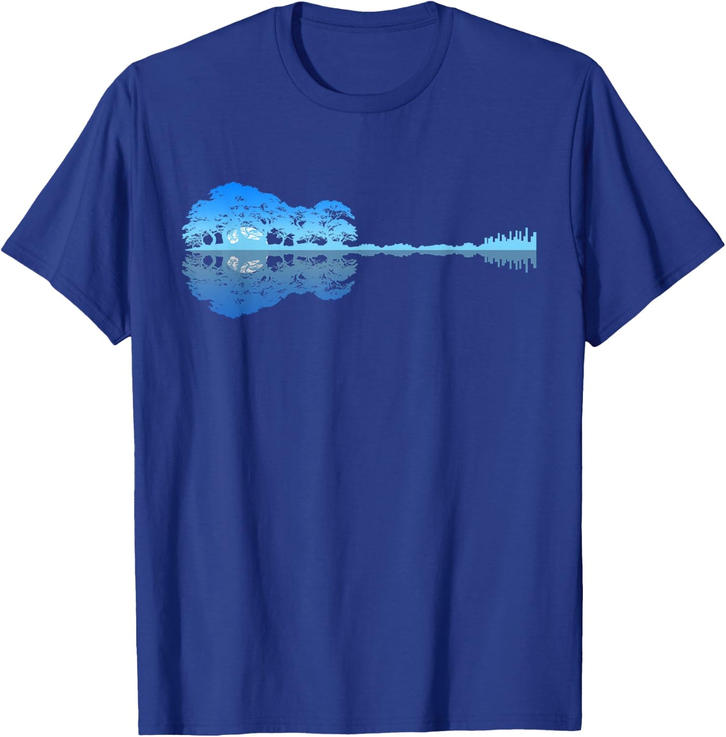Guitar Shadow Lake Love Guitar Musician Guitarist Music T-Shirt - T-Shirt | Royal