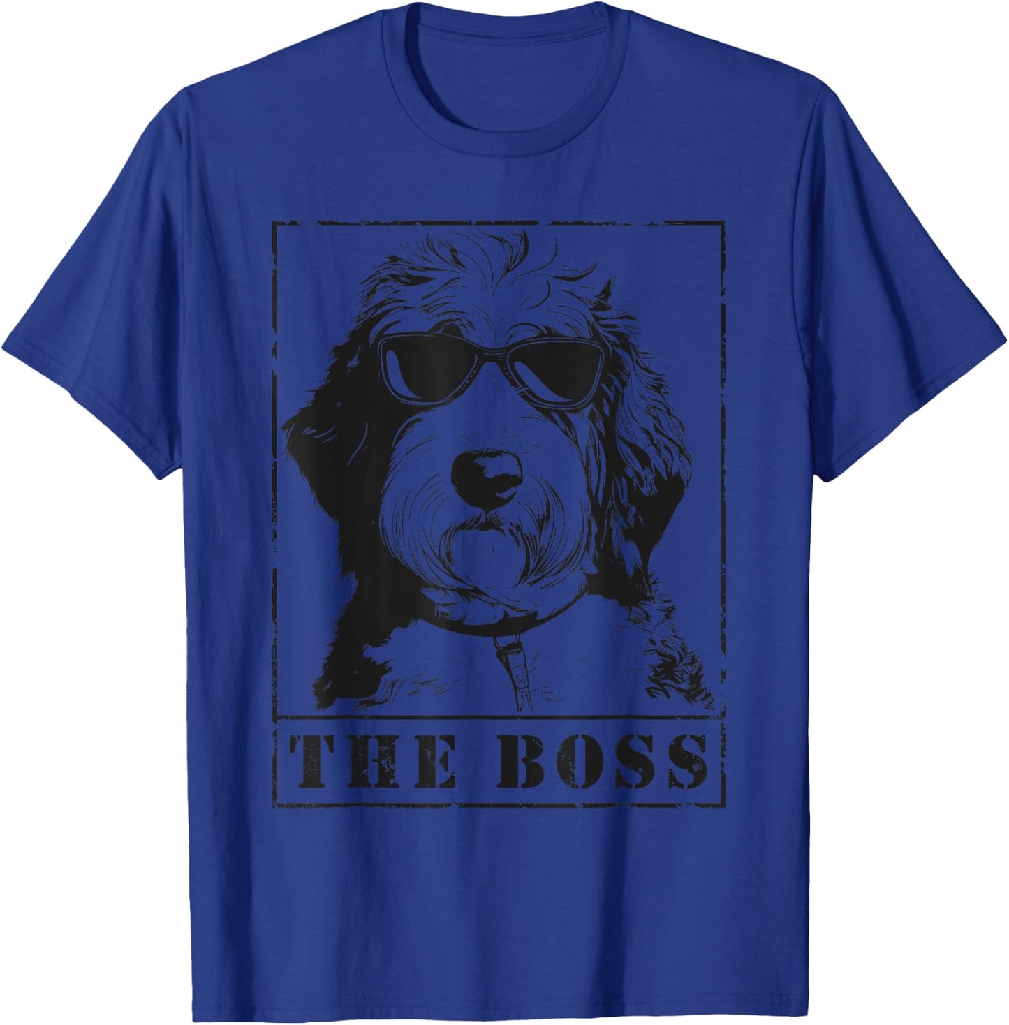 The Funny Sheepadoodle Boss Mom Dad Dog Lover T-Shirt - T-Shirt | Royal