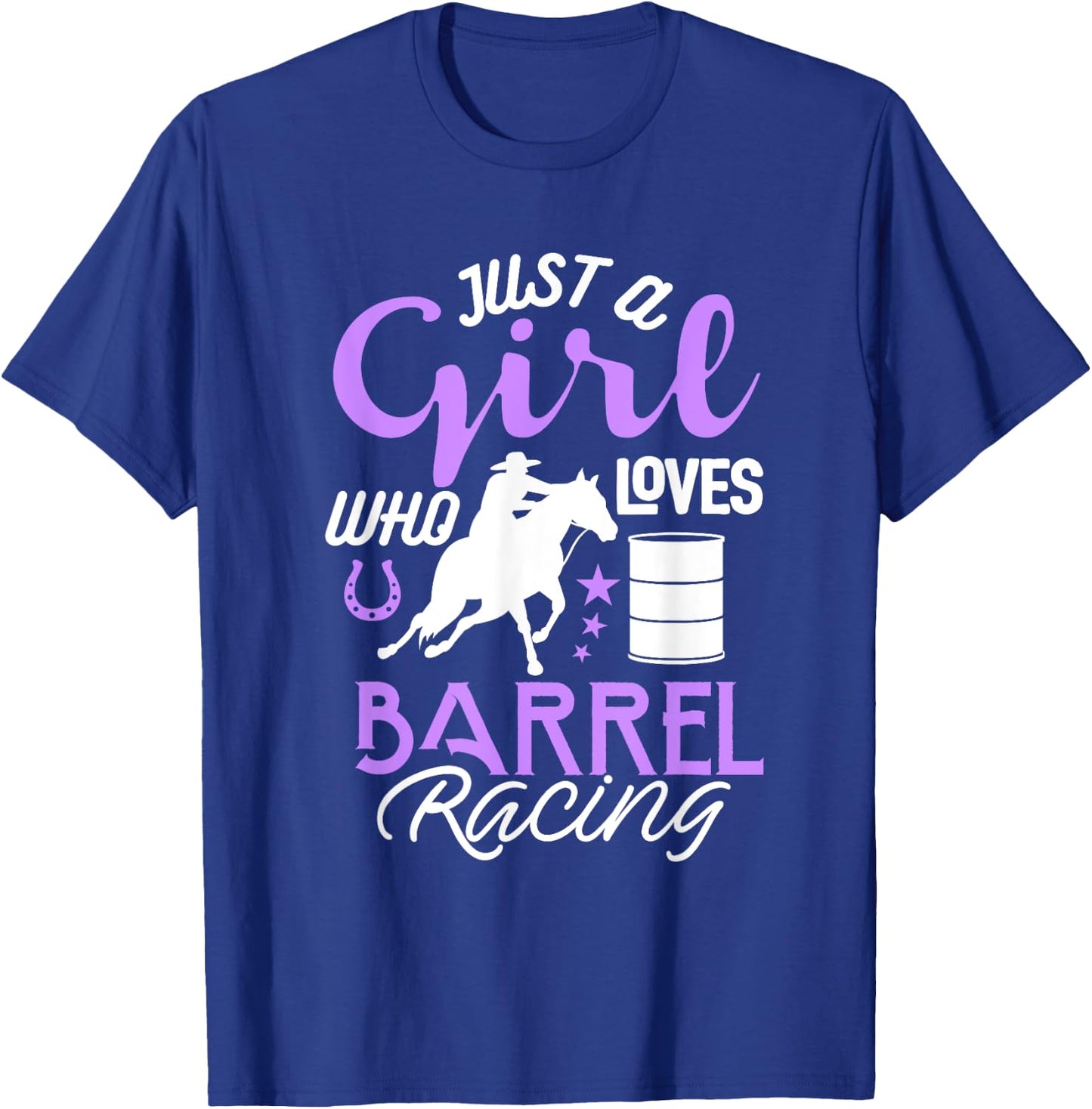 Barrel Racer Girl Shirt Just Girl Loves Barrel Racing Kids T-Shirt - T-Shirt | Royal