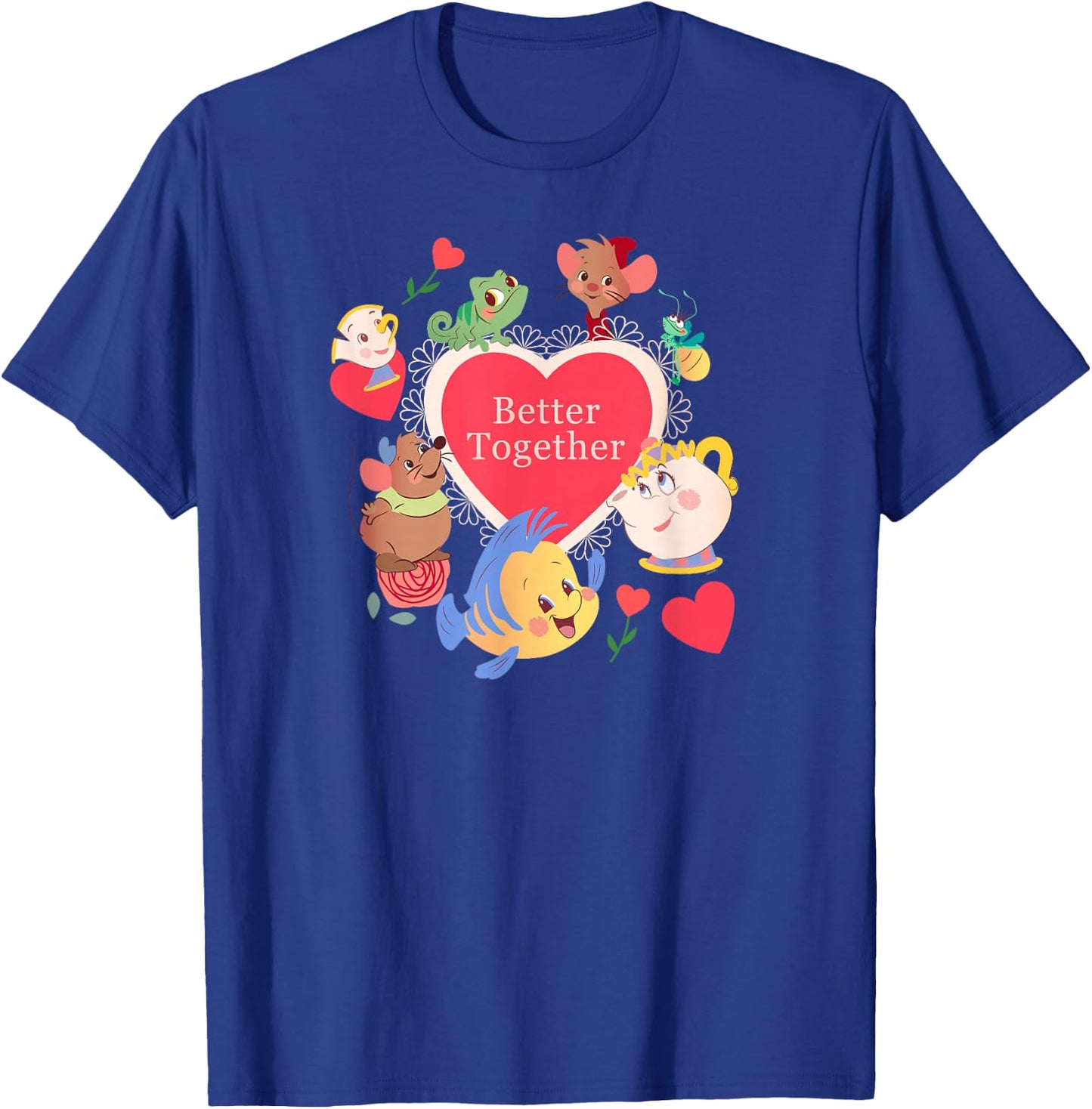 Disney Princess Valentine’s Day Love Heart Better Together T-Shirt - T-Shirt | Royal