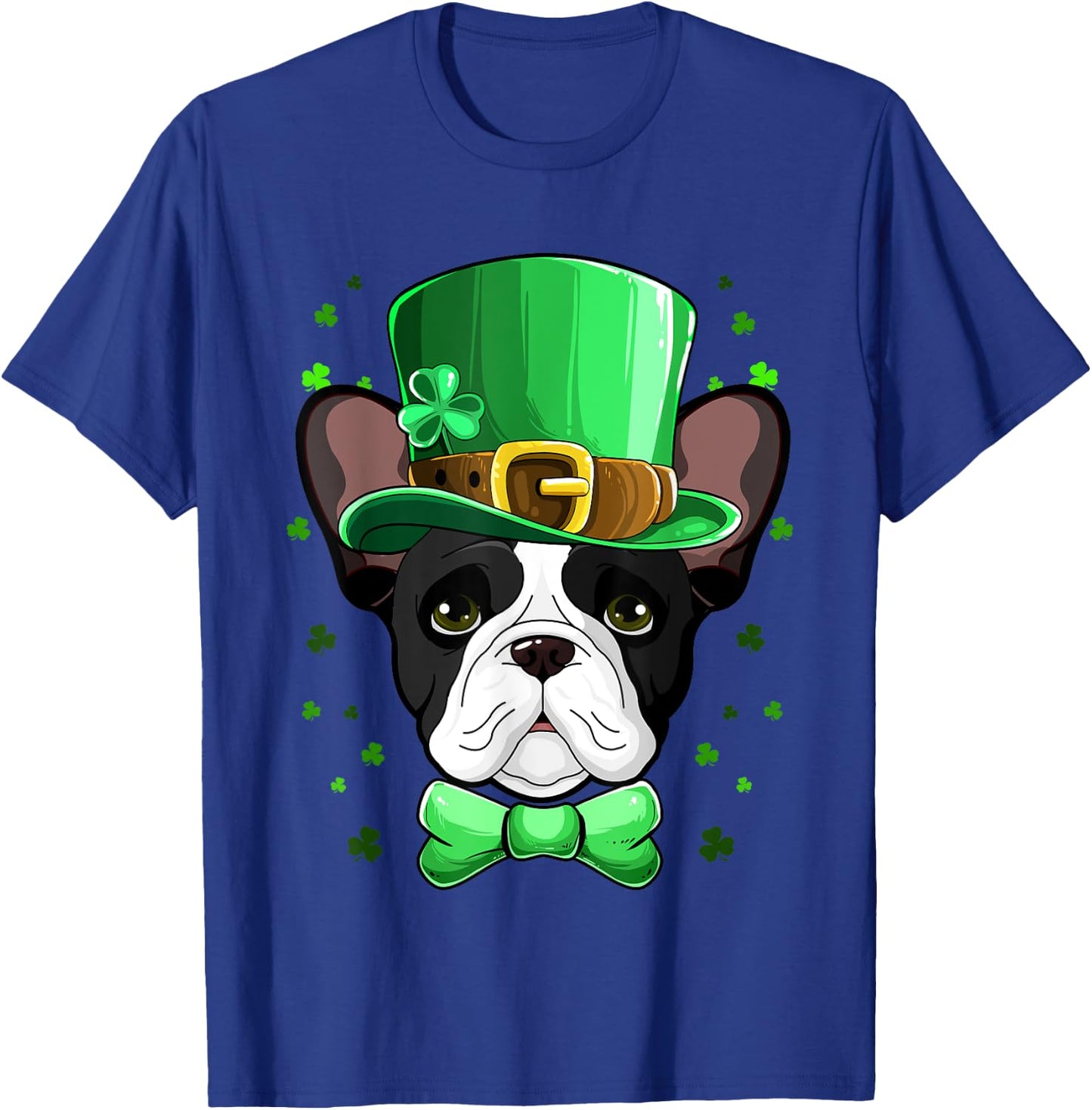 Boston Terrier Leprechaun Costume St Patricks Day T-Shirt - T-Shirt | Royal