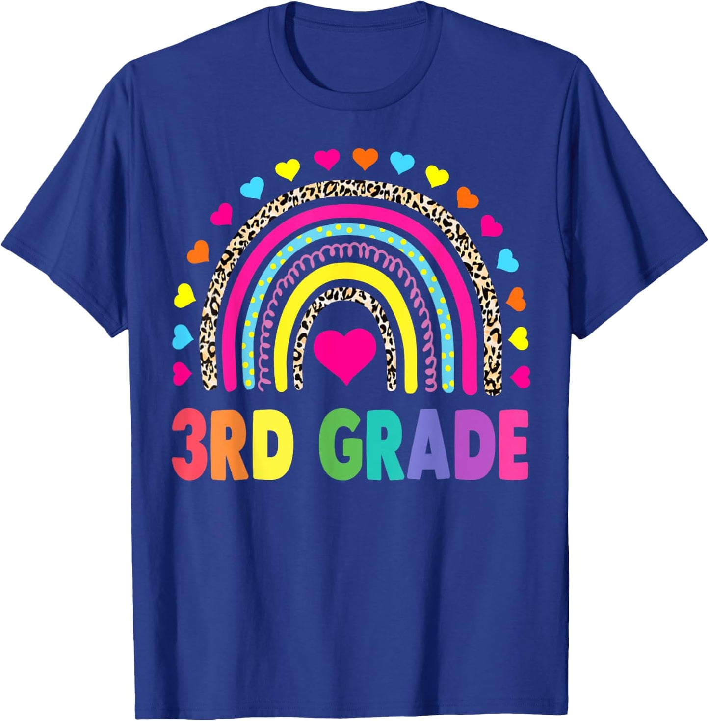 Third Grade Rainbow Girls Boys Teacher Team 3rd Grade Squad T-Shirt - T-Shirt | Royal