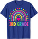 Third Grade Rainbow Girls Boys Teacher Team 3rd Grade Squad T-Shirt - T-Shirt | Royal