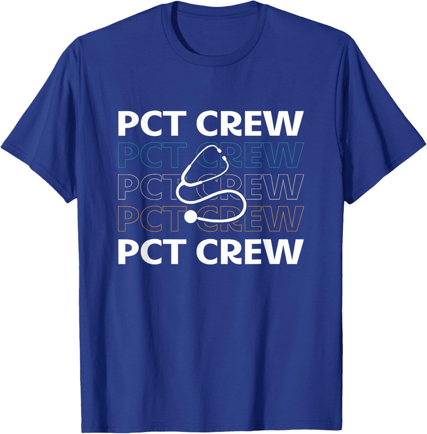 Patient Care Technician Gifts For PCT Week -Adults Black Short Sleeve T-Shirt - T-Shirt | Royal