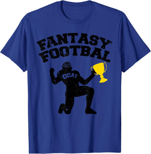 Fantasy Football GOAT Funny Fantasy Football Champion T-Shirt - T-Shirt | Royal