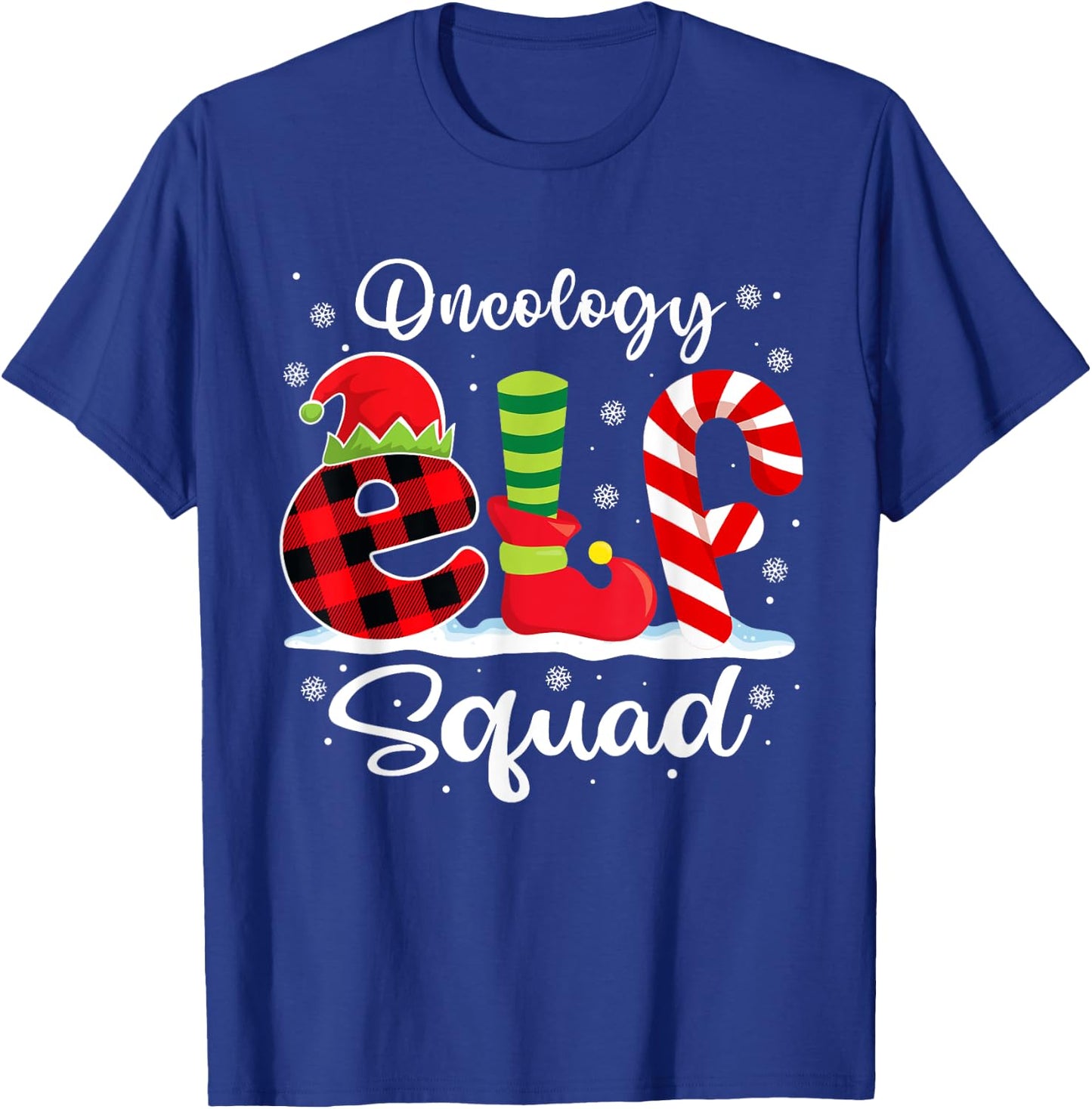 Oncology Elf Squad Christmas Oncologist Matching T-Shirt - T-Shirt | Royal