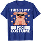 This Is My My Pig Costume Women Pig Stuff Funny Farmer Girl T-Shirt - T-Shirt | Royal