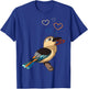 Kookaburra Heart Kingfisher Birdwatcher Ornithologist T-Shirt - T-Shirt | Royal