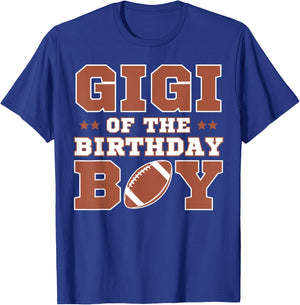 Gigi Of The Birthday Boy Football Kids 1st Bday Party Lover T-Shirt - T-Shirt | Royal