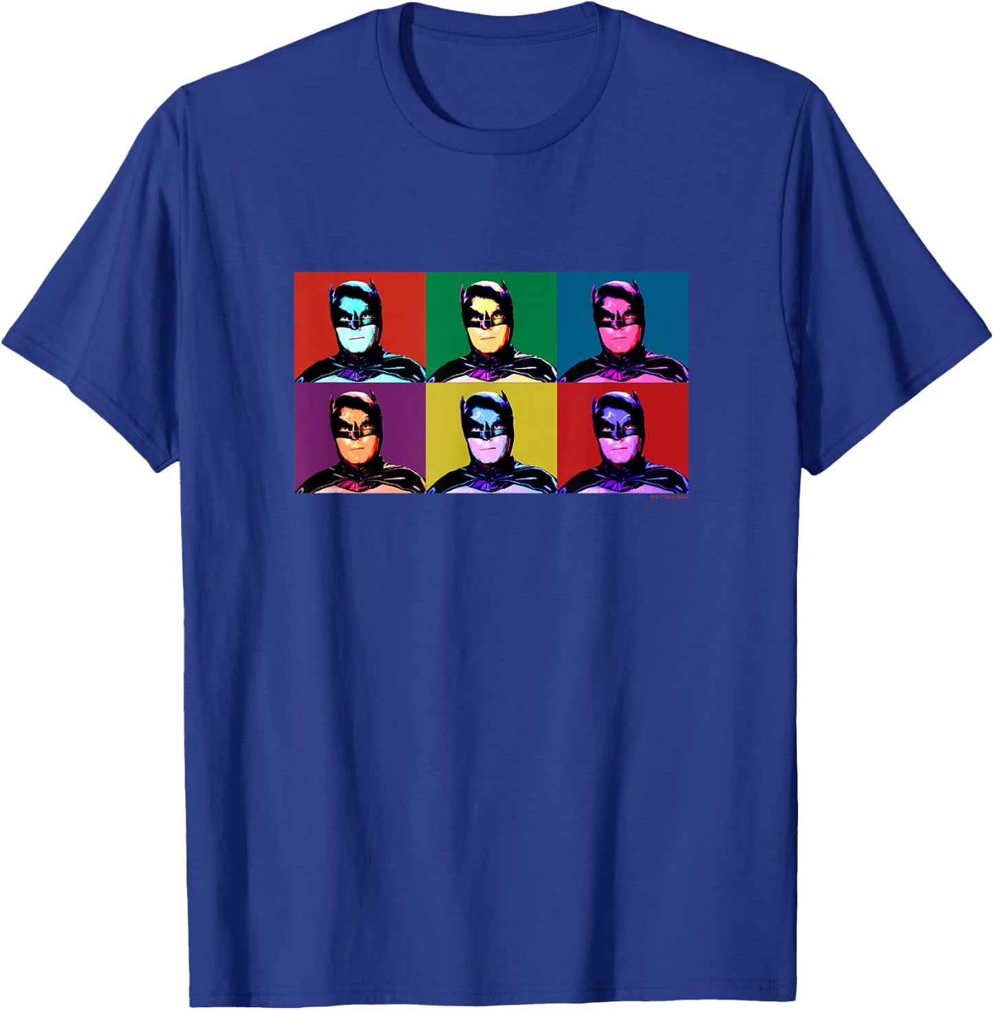 Batman Vintage 60's Classic Adam West Batman Warhol Pop Art T-Shirt - T-Shirt | Royal