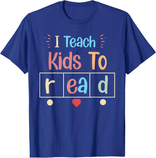 I Teach Kids To Read Science Teachers Men Women Reading T-Shirt - T-Shirt | Royal