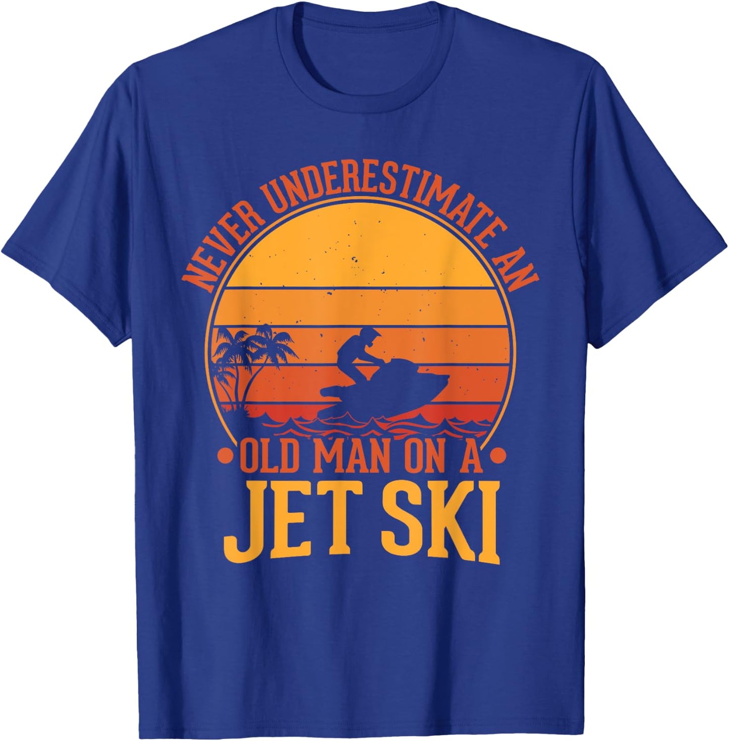 Vintage Water Jet Ski Fun Beach , Retro Jet Ski T-Shirt - T-Shirt | Royal
