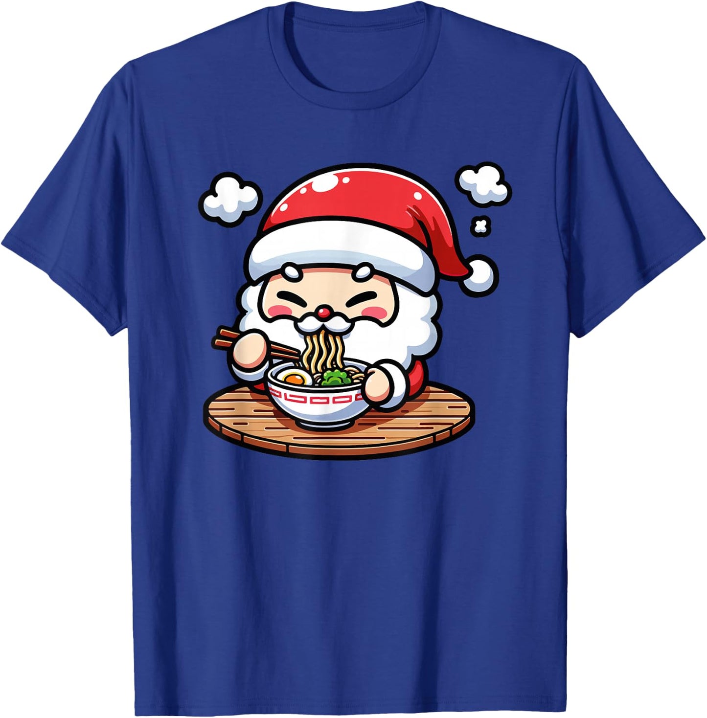 Cute Santa's Christmas Ramen Japanese Xmas Anime Noodles T-Shirt - T-Shirt | Royal