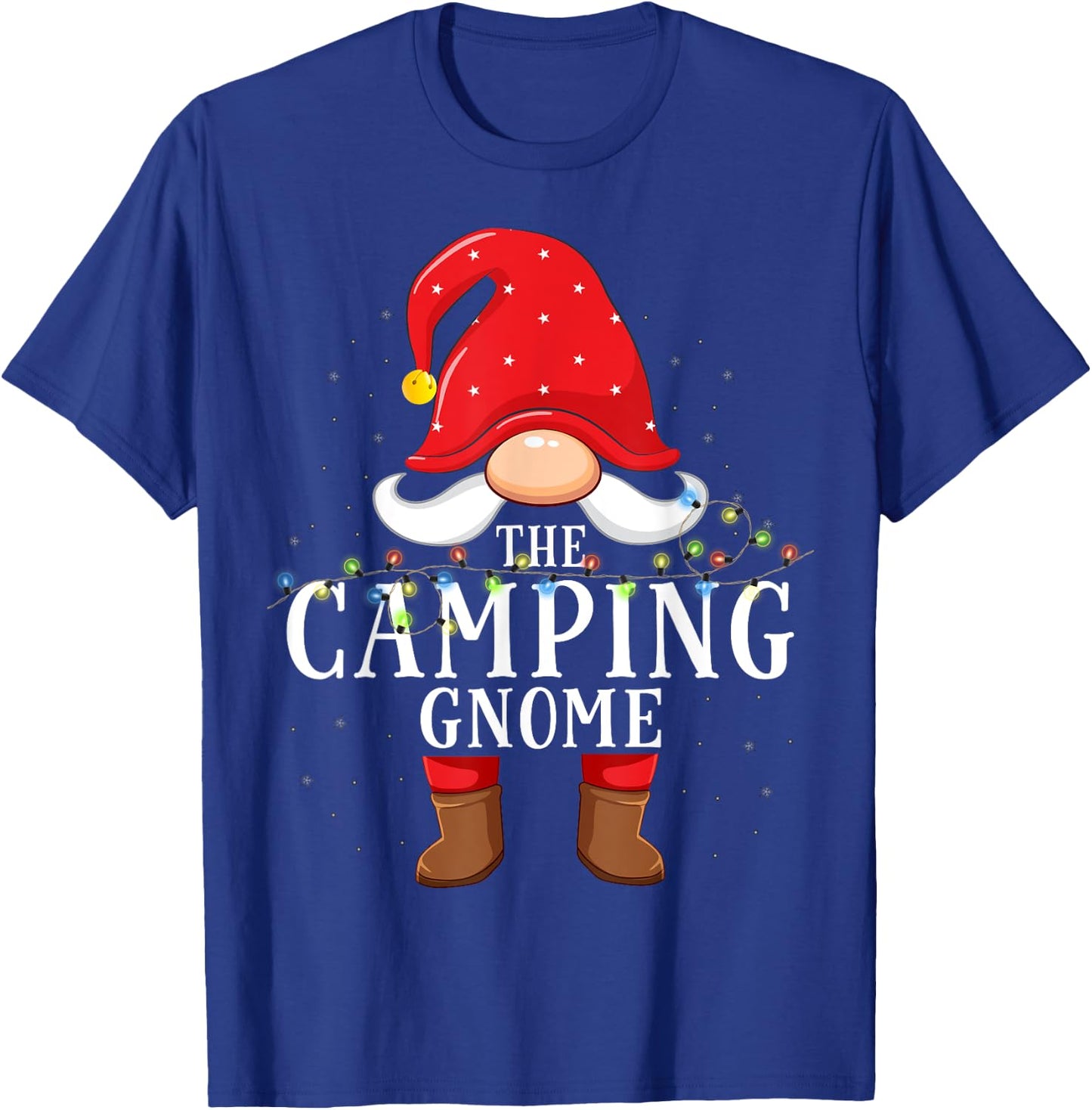 Camping Gnome Matching Christmas Family Pajama T-Shirt - T-Shirt | Royal