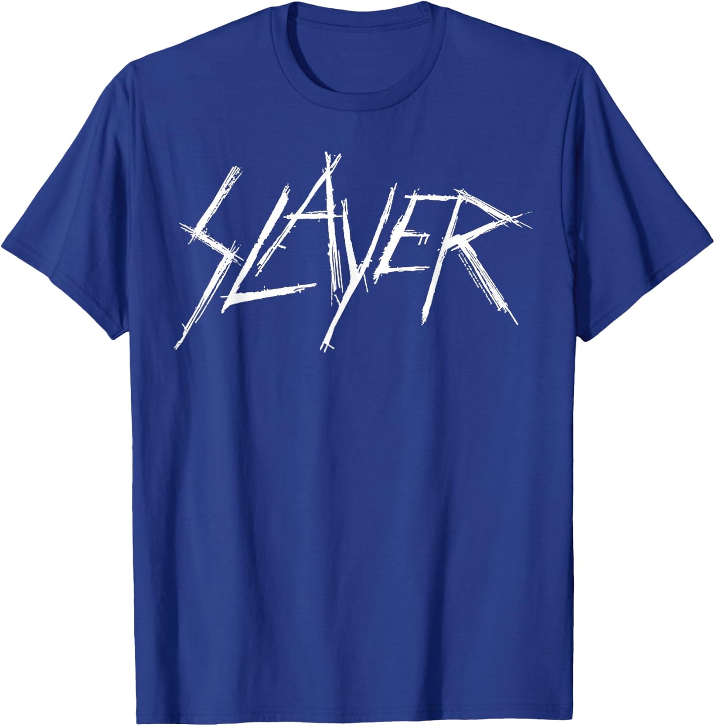 Slayer – Scratchy Logo T-Shirt - T-Shirt | Royal