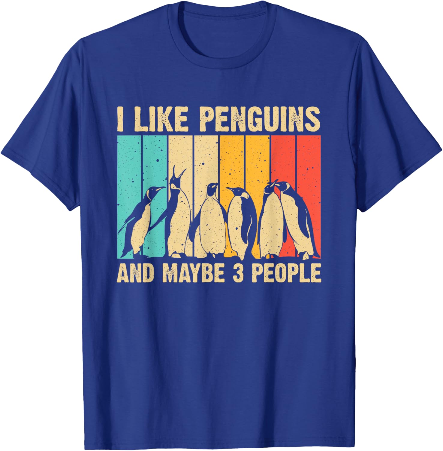 Cute Penguin Design Women Kids Retro Penguin Lover T-Shirt - T-Shirt | Royal