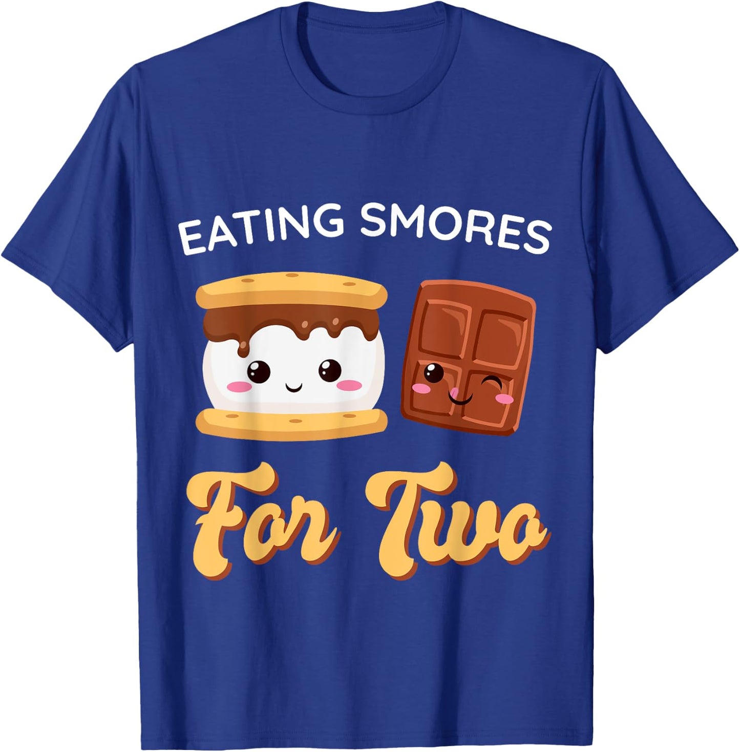 Kawaii Eating Smores for Two Pregnancy Announcement Women T-Shirt - T-Shirt | Royal