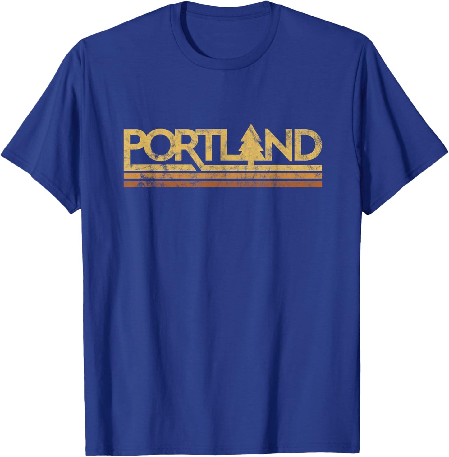 Retro Vintage Portland Oregon T-Shirt - T-Shirt | Royal