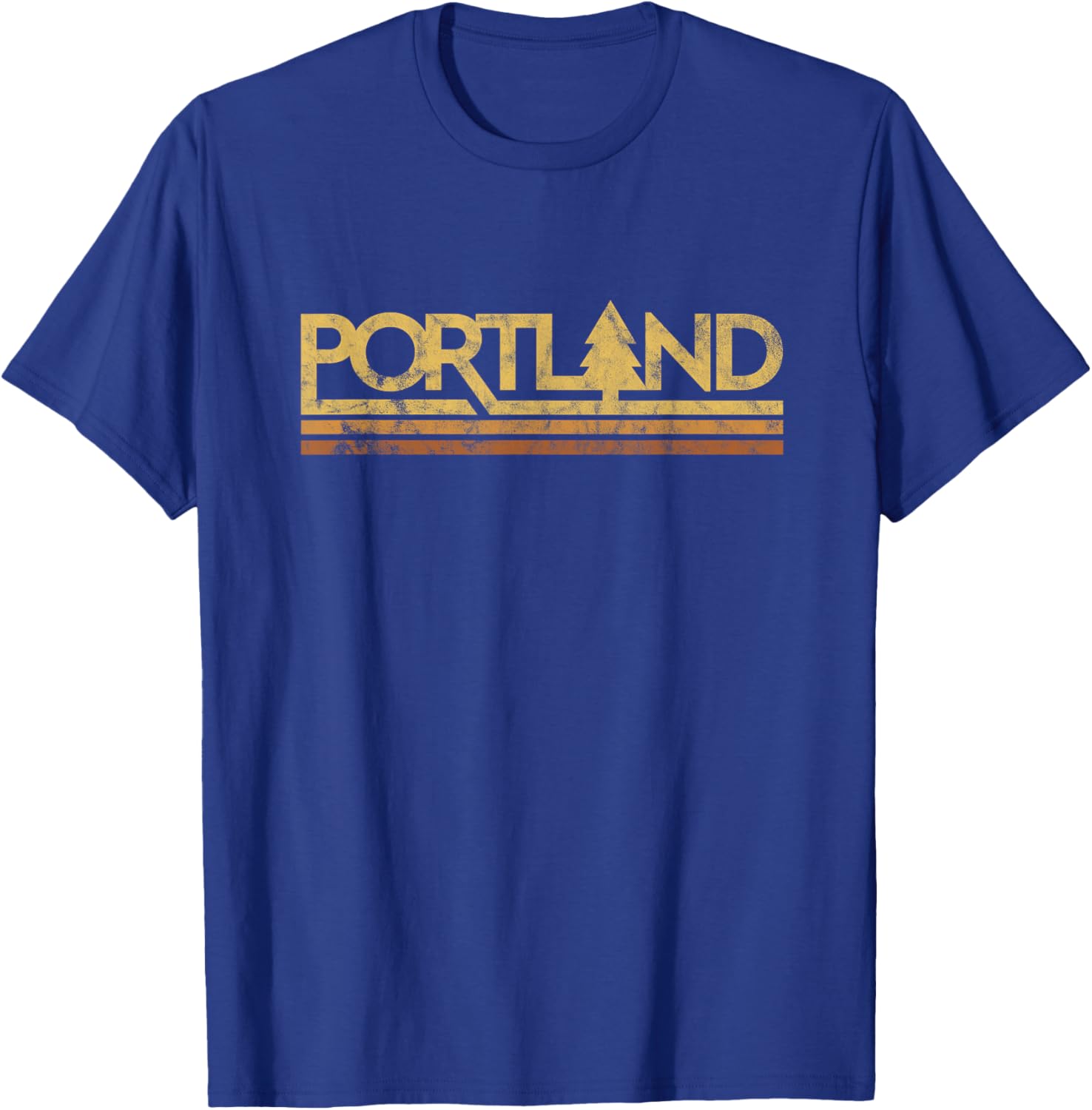 Retro Vintage Portland Oregon T-Shirt - T-Shirt | Royal