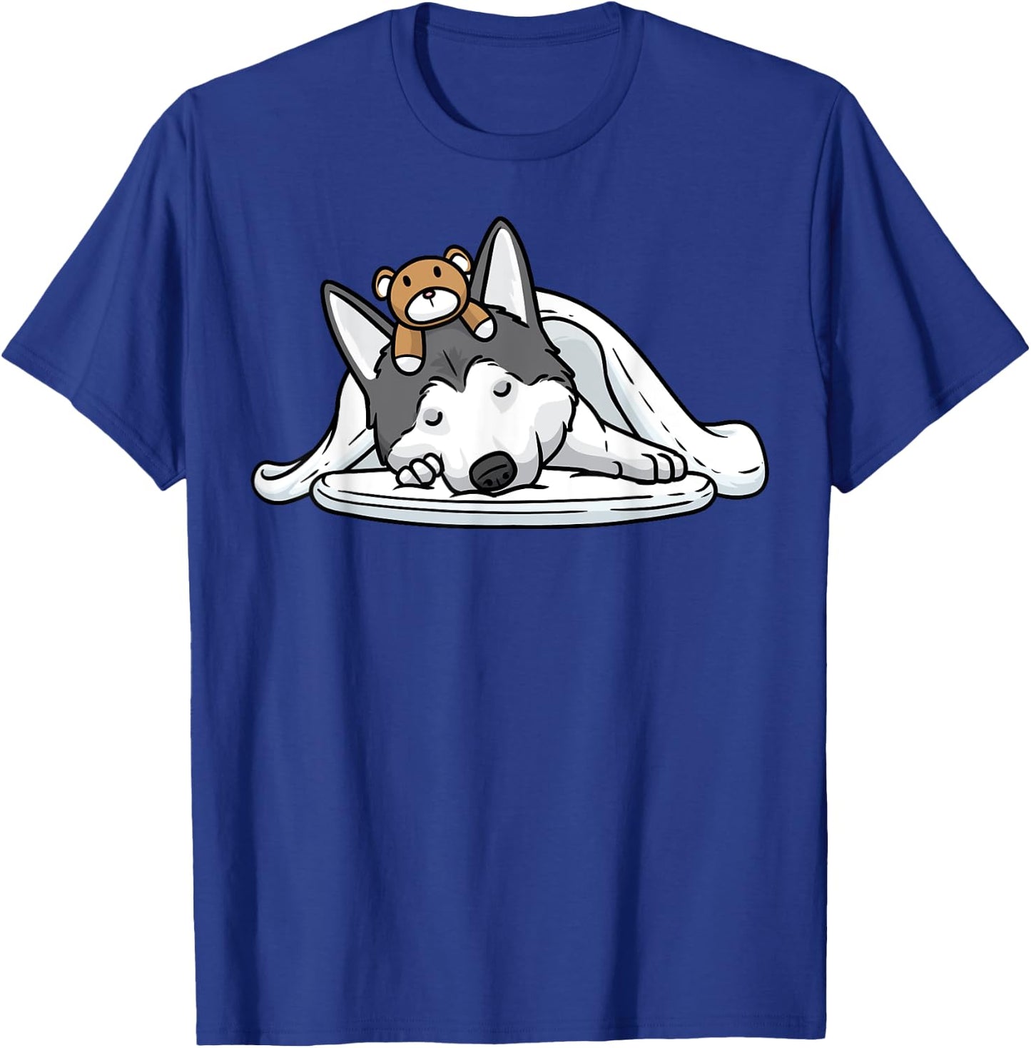 Husky Dog Official Sleeping Shirt Pajama Siberian Husky Women Girls Kids T-Shirt - T-Shirt | Royal