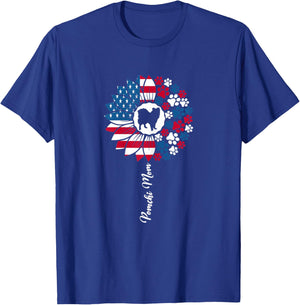 Cute Pomchi Mama Pom-Chi Dog Lovers American Flag T-Shirt - T-Shirt | Royal