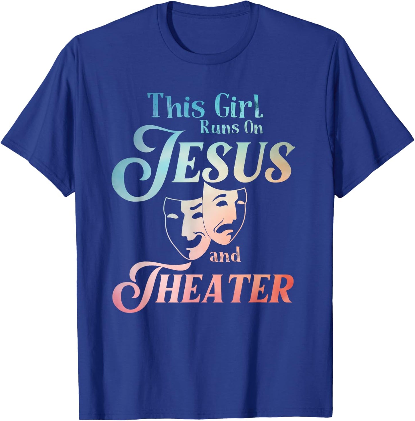 Cute Theatre Art For Teen Girls Women Acting Musical Lover T-Shirt - T-Shirt | Royal