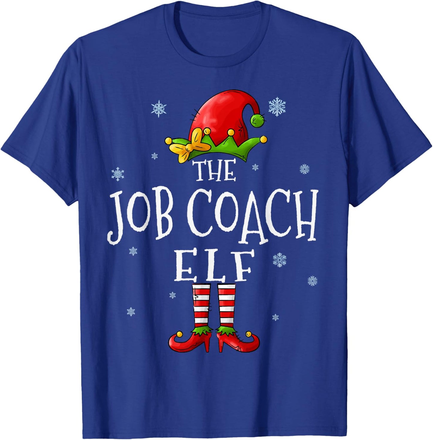 The Job Coach Elf Squad Funny Xmas Groupe Matching Christmas T-Shirt - T-Shirt | Royal