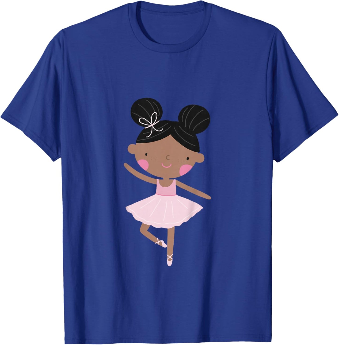 Kids Ballerina Black African American Toddler Girl Gift T-Shirt - T-Shirt | Royal