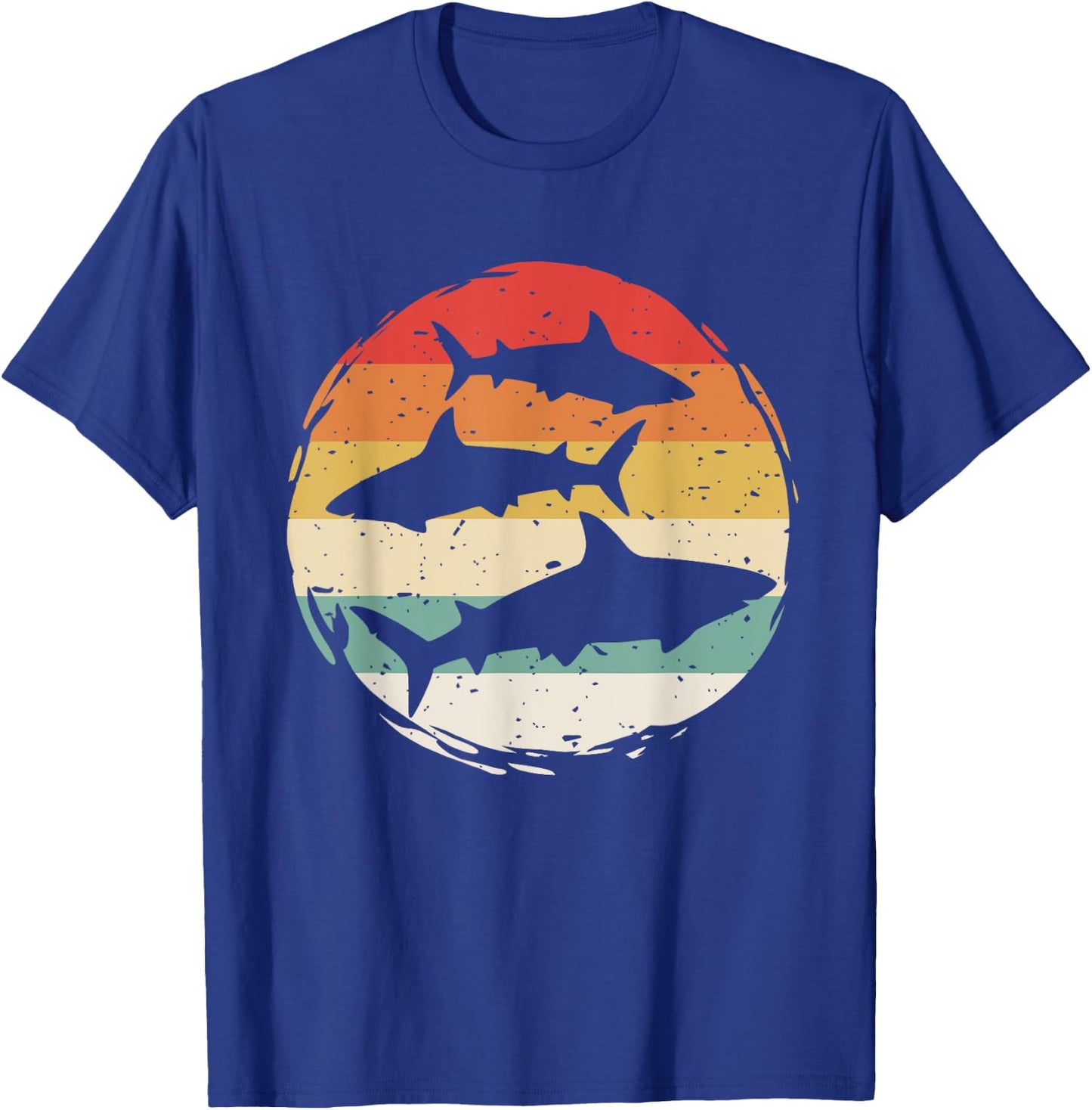 Sharks Vintage 80s Retro Clothes Shark Party in The Sea T-Shirt - T-Shirt | Royal