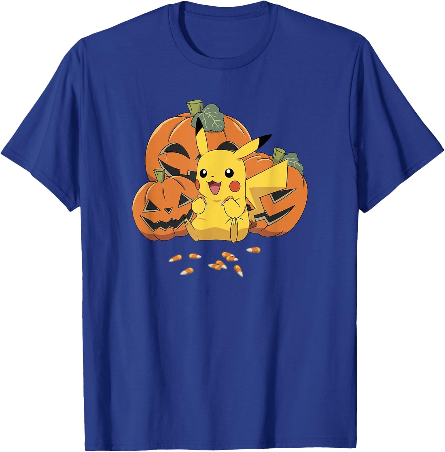 Pokémon Halloween Pikachu Cute Pumpkin Candy Corn T-Shirt - T-Shirt | Royal