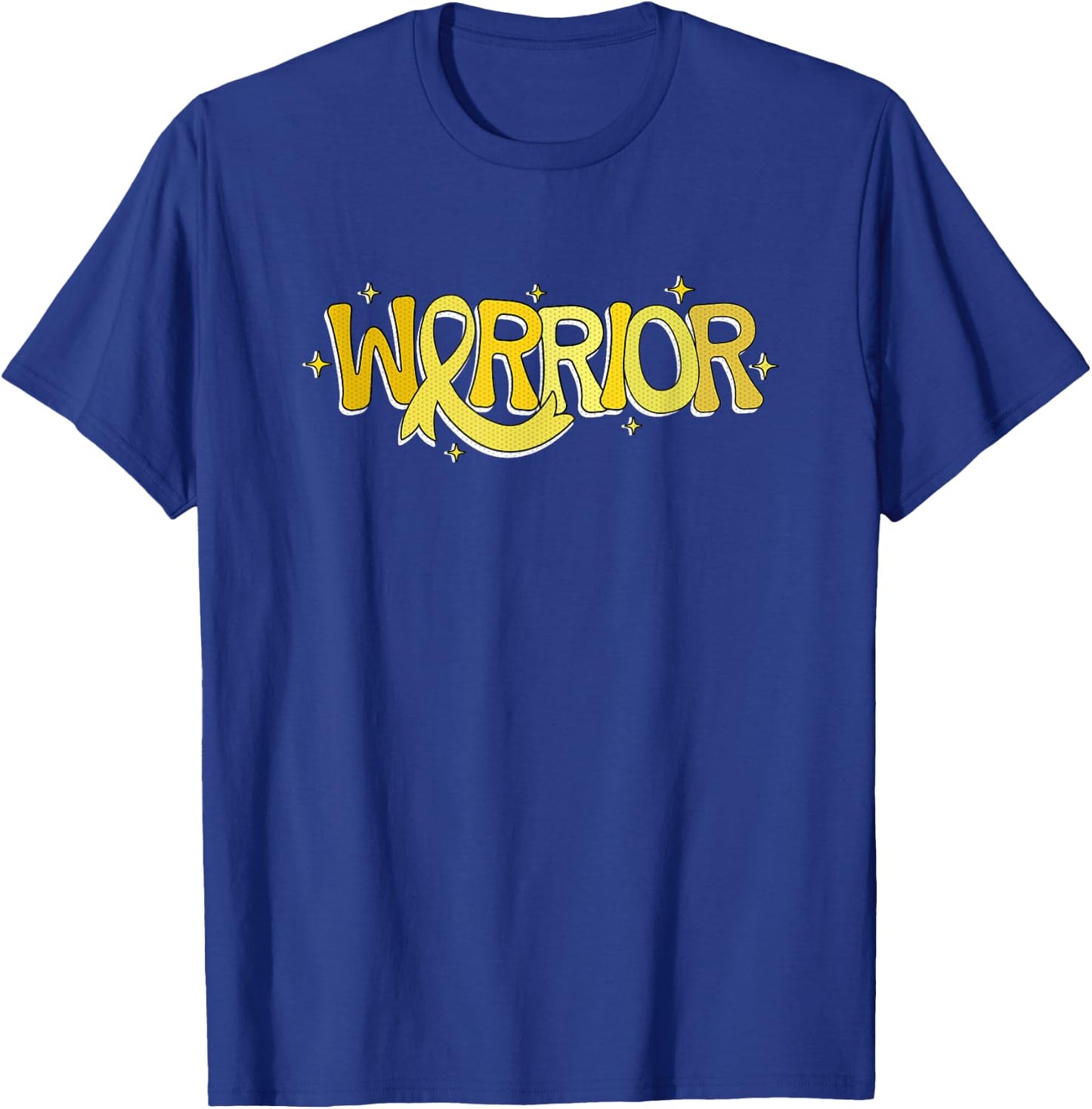 Sarcoma Cancer Warrior Yellow Ribbon Awareness Month Support T-Shirt - T-Shirt | Royal
