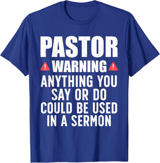 Best Pastor Appreciation Art Dad Christian Bible T-Shirt - T-Shirt | Royal