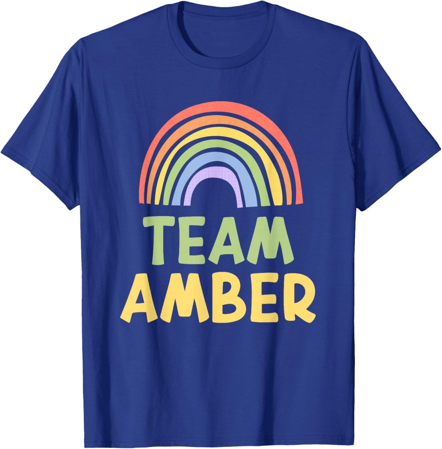 Happy Colorful Team Amber Rainbow Pride Green Yellow T-Shirt - T-Shirt | Royal