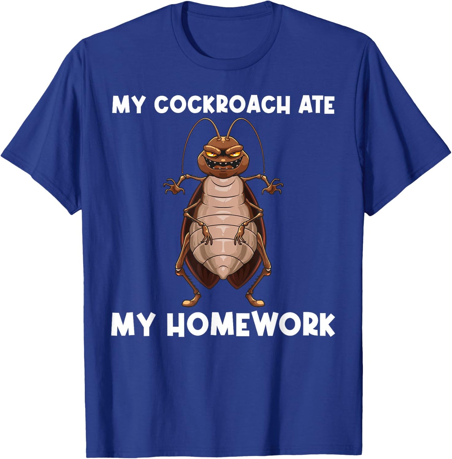 Funny Cockroach For Kids Boys Entomology Pest Control Insect T-Shirt - T-Shirt | Royal