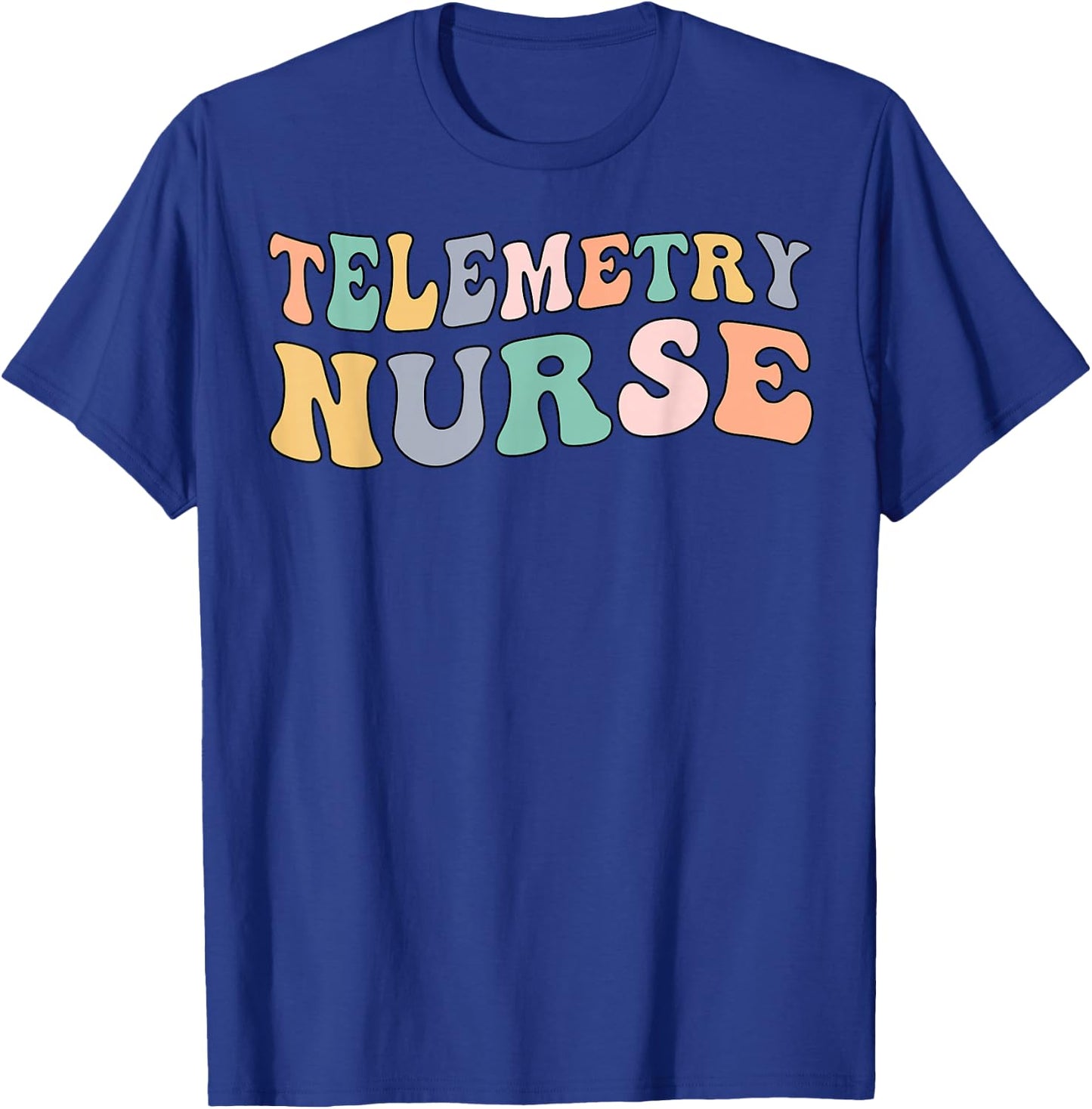 Groovy Telemetry Nurse Telemetry Unit T-Shirt - T-Shirt | Royal