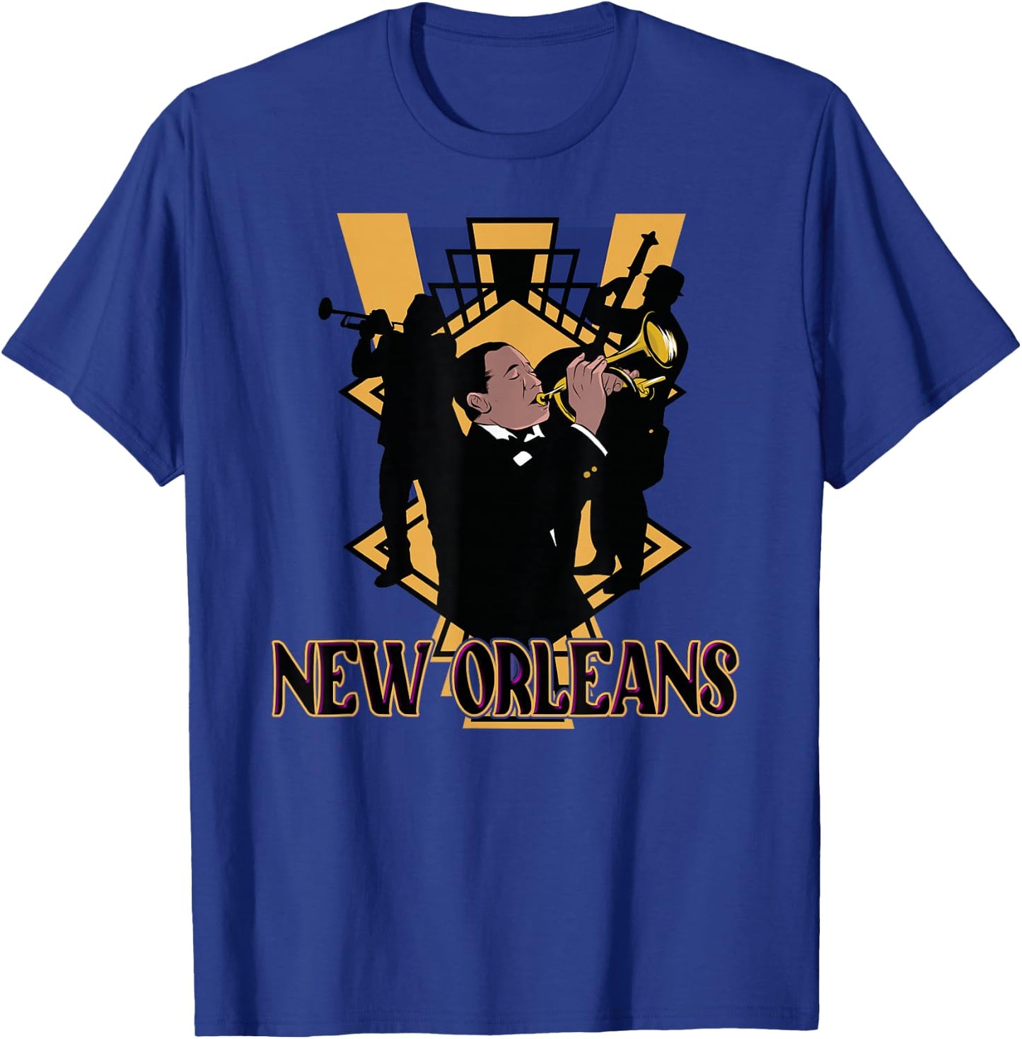 Jazz Music New Orleans Louisiana Jazz Festival Souvenir T-Shirt - T-Shirt | Royal