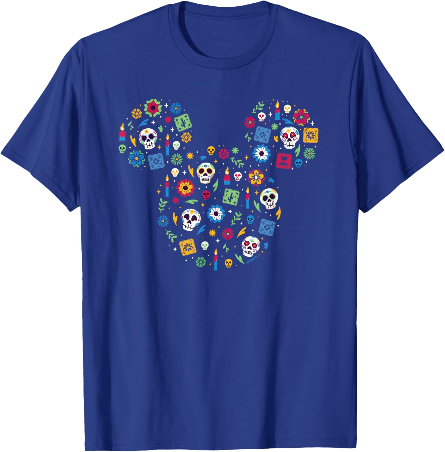 Disney Mickey Mouse Icon Día de Los Muertos Day of The Dead T-Shirt - T-Shirt | Royal