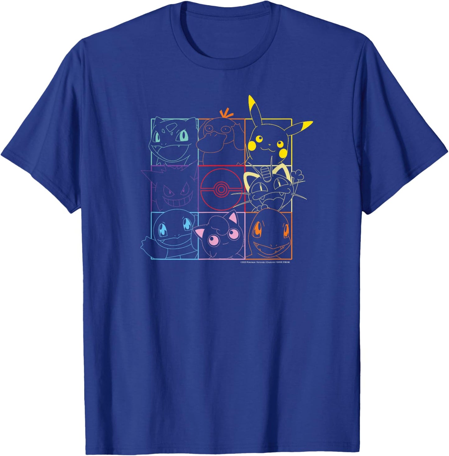 Pokemon -Adults Black Cartoon Graphic T-Shirt - T-Shirt | Royal
