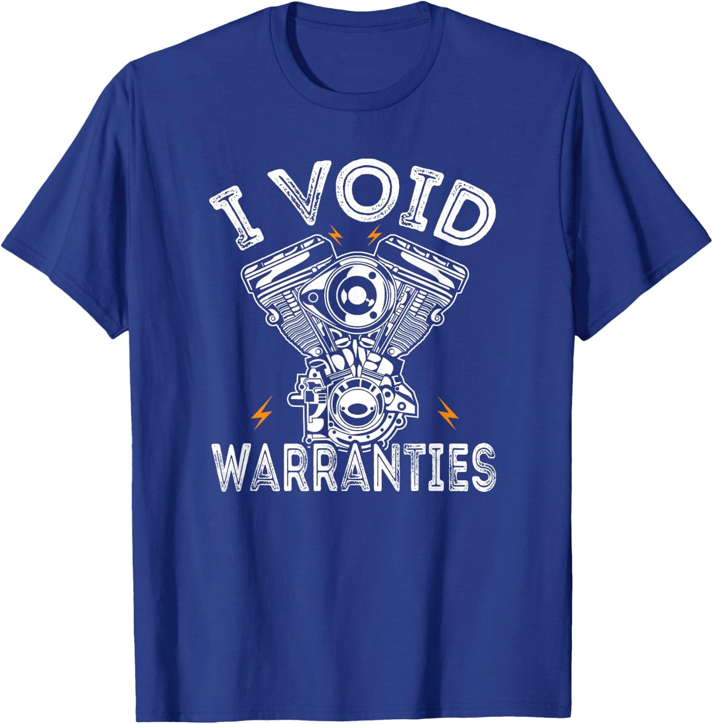 Funny I Void Warranties Motorcycle T-Shirt - T-Shirt | Royal