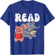 Pig Elephant Reading Cute Book Lover Bookworm Boys Girls Kid T-Shirt - T-Shirt | Royal