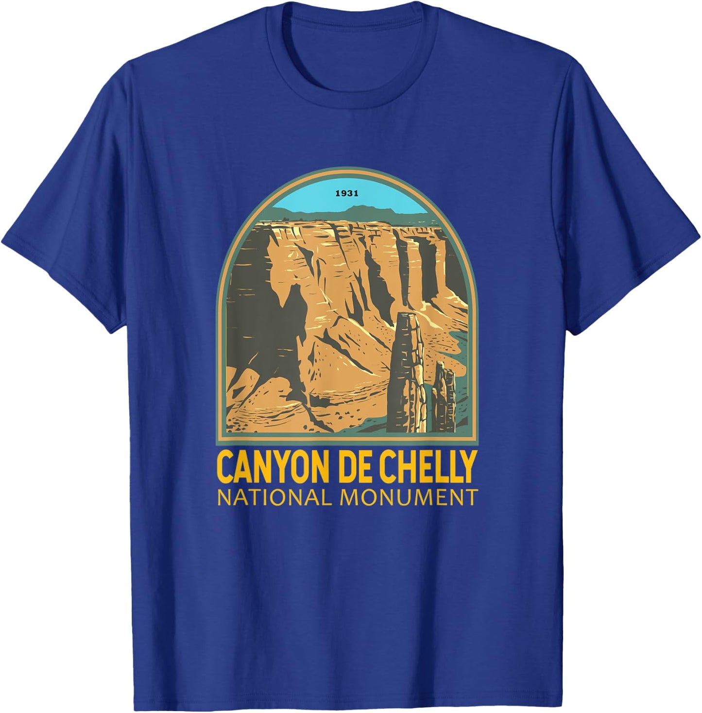 Canyon de Chelly National Monument Arizona Emblem Vintage T-Shirt - T-Shirt | Royal