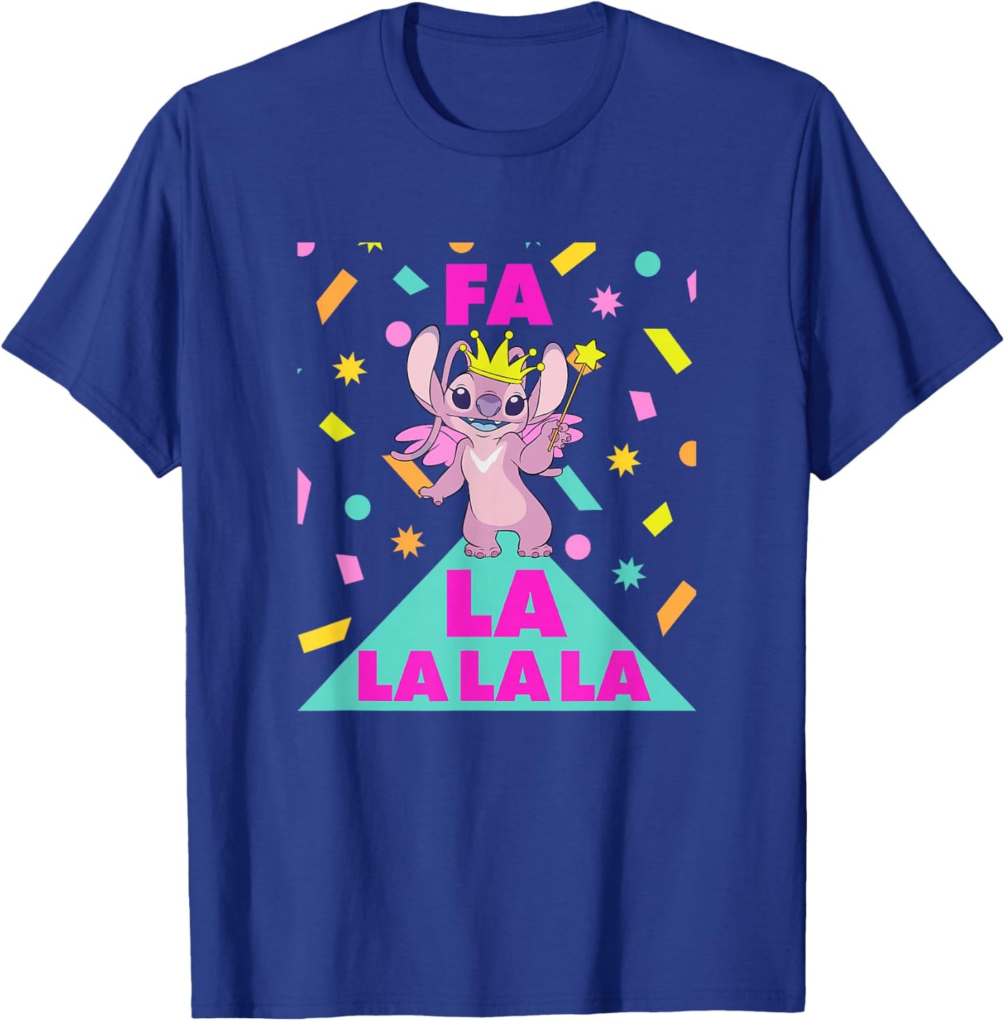 Disney Lilo & Stitch Christmas Fa La La La Angel Celebration T-Shirt - T-Shirt | Royal