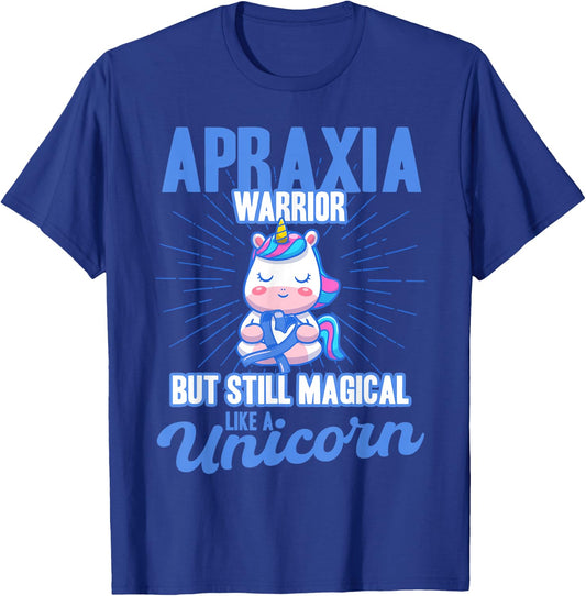 Magical Like A Unicorn Apraxia Awareness T-Shirt - T-Shirt | Royal