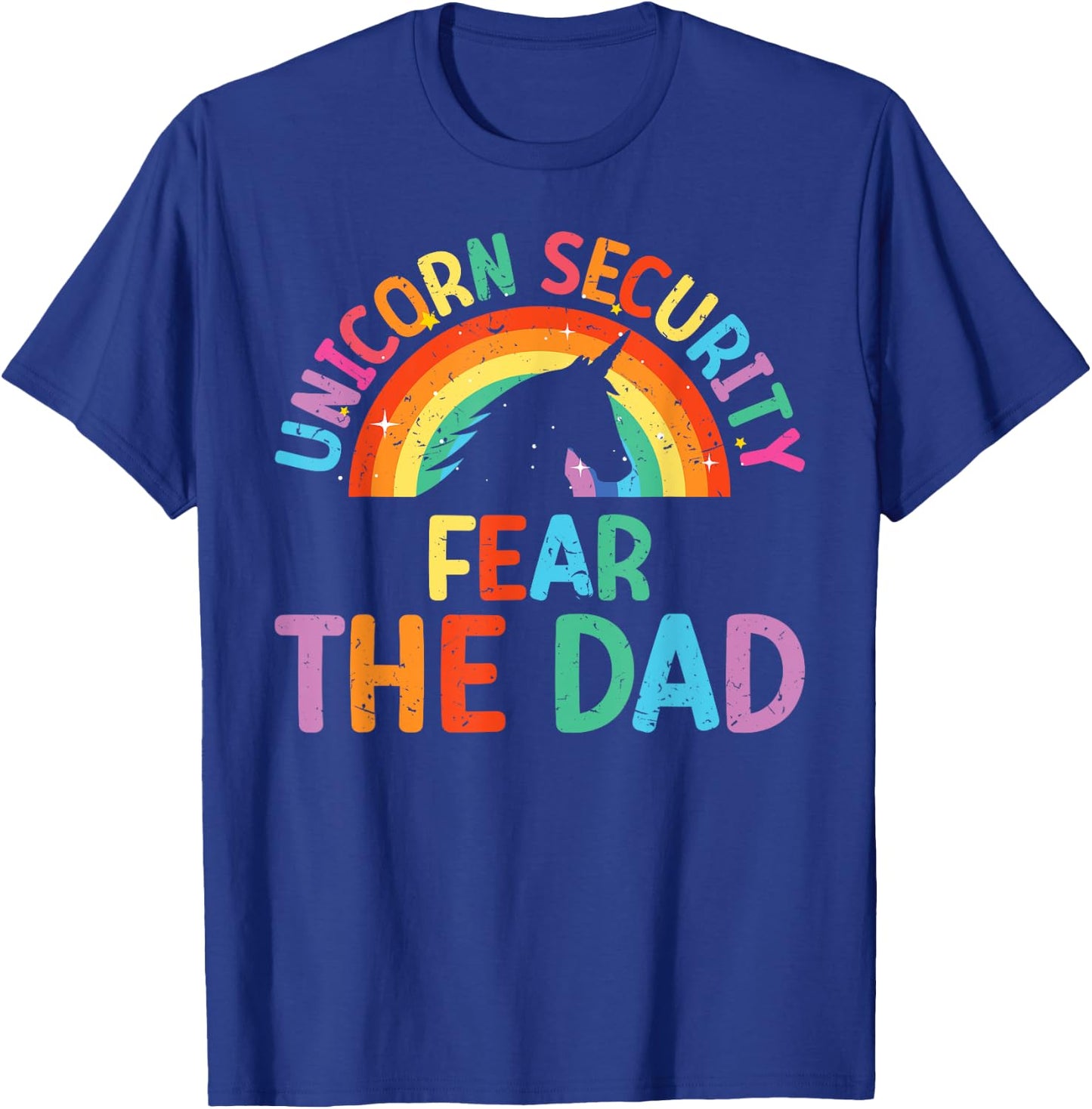 Costume Men Unicorn Security Fear The Dad Funny T-Shirt - T-Shirt | Royal
