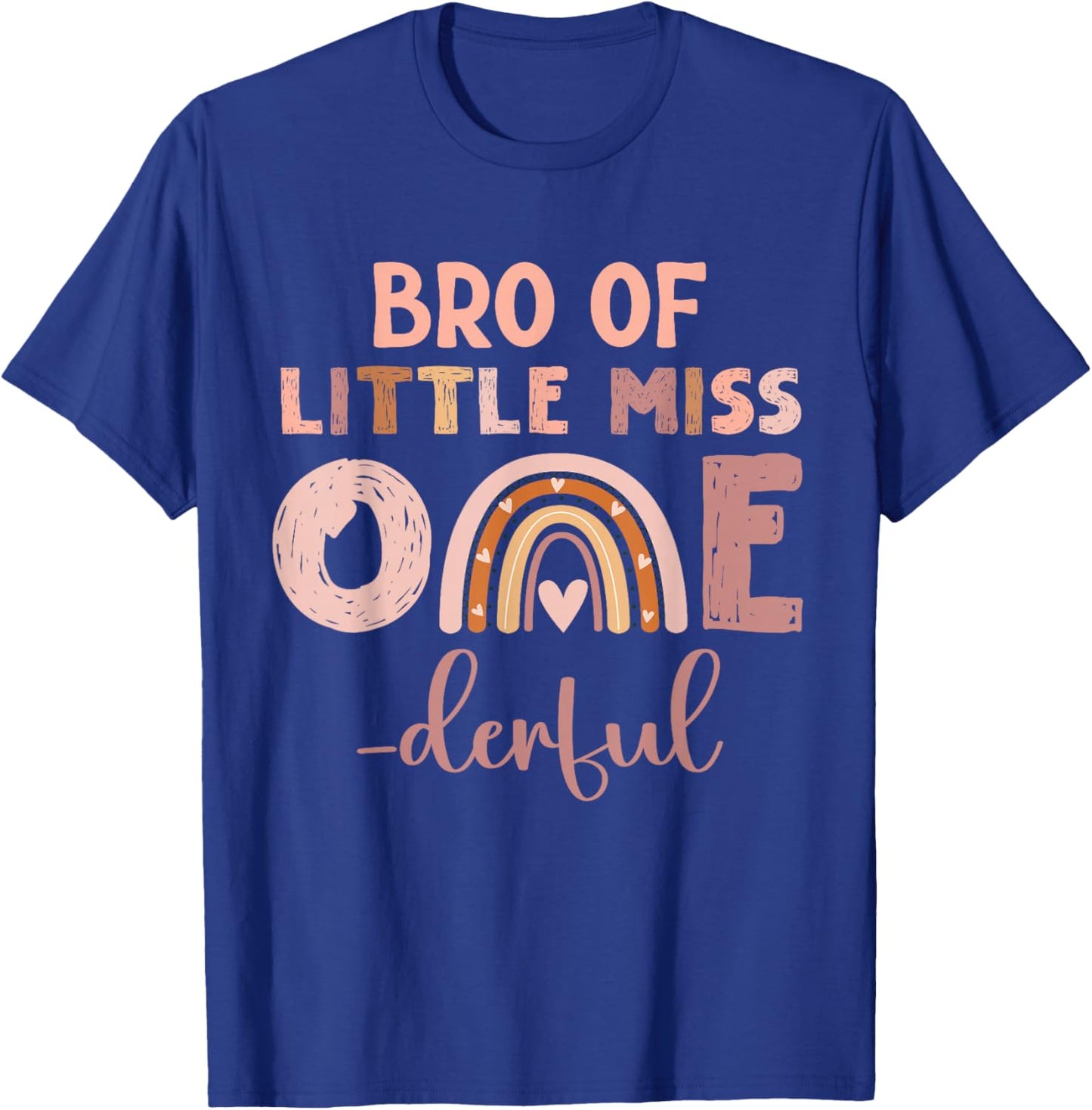 Boho Bro of Miss Onederful 1st Birthday Girl Cute T-Shirt - T-Shirt | Royal